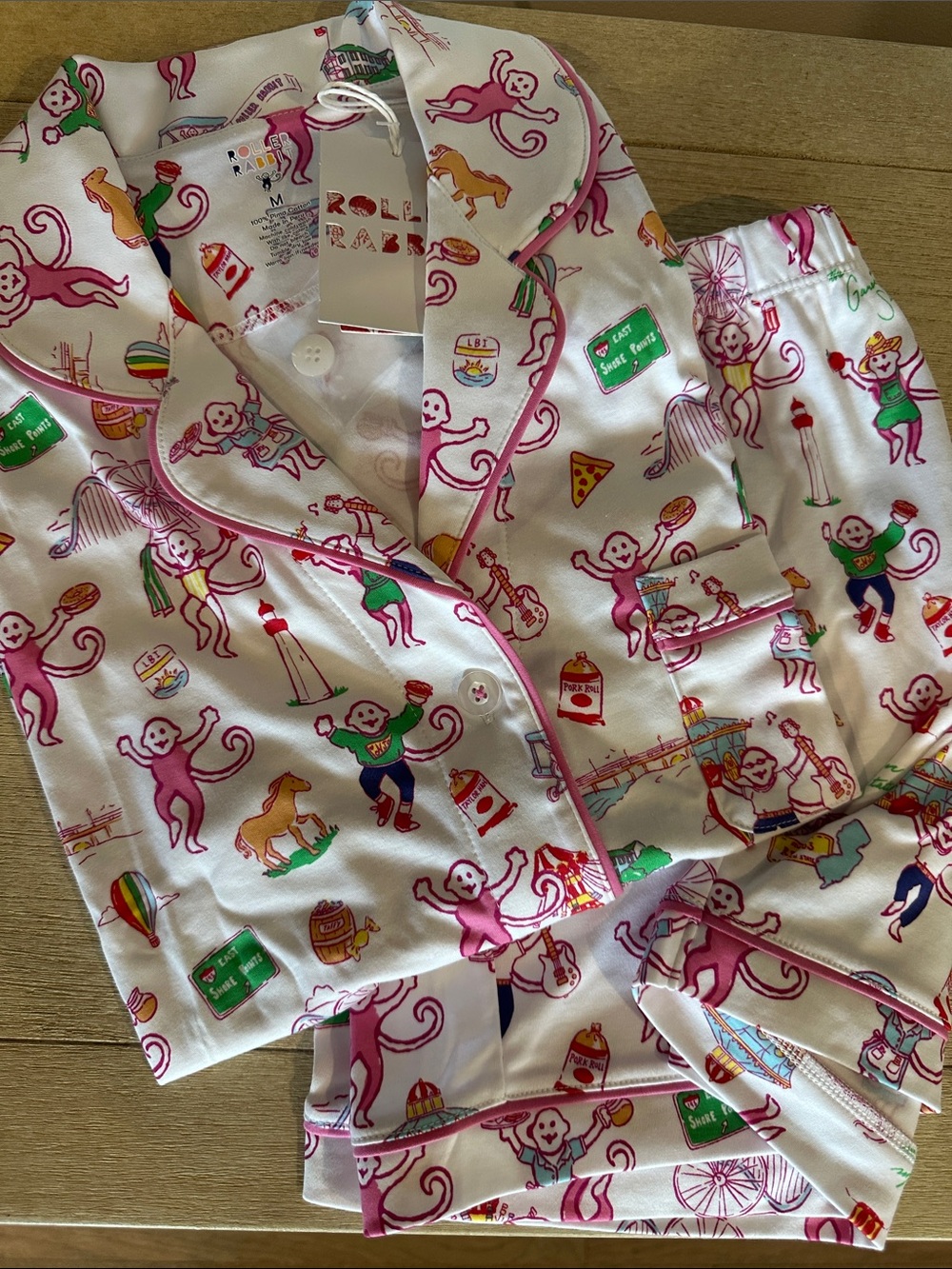 JERSEY SHORE Limited Edition Roller Rabbit PJ’s short sleeve & shorts